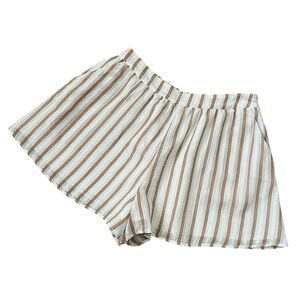 Forever 21 Tan and White‎ Striped Shorts Size Large